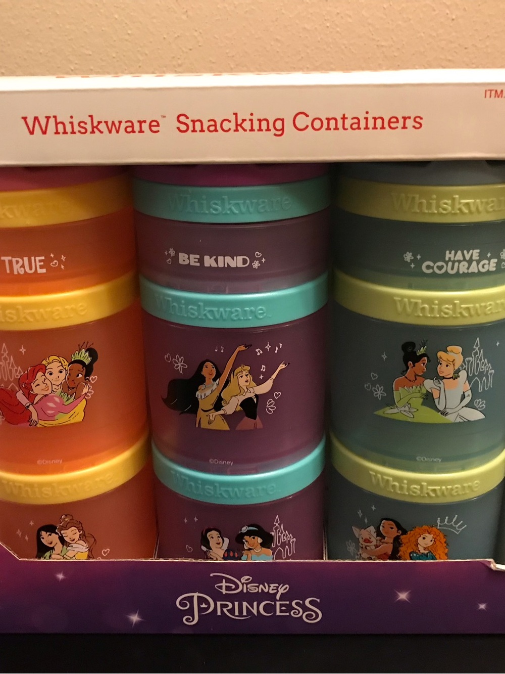 Whiskware Disney Princess Snacking Containers.
